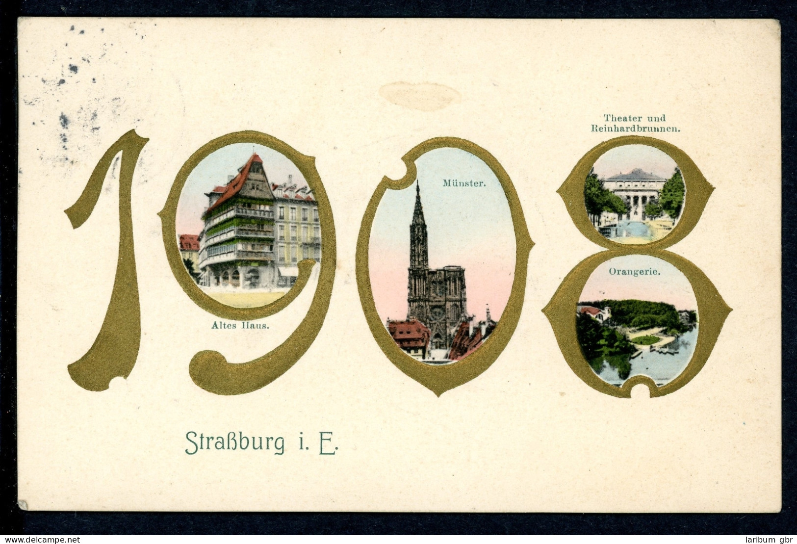 AK Straßburg Elsaß Münster, Reinhardbrunnen Und Theater 30.12.1907 Gebraucht #HU351 - Autres & Non Classés