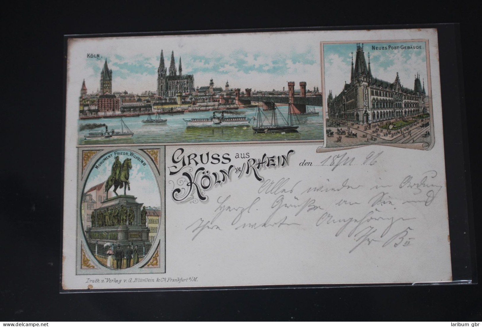 AK Köln Mehrbildkarte (Neues Post Gebäude Usw.) 1896 Gebraucht #PL772 - Autres & Non Classés