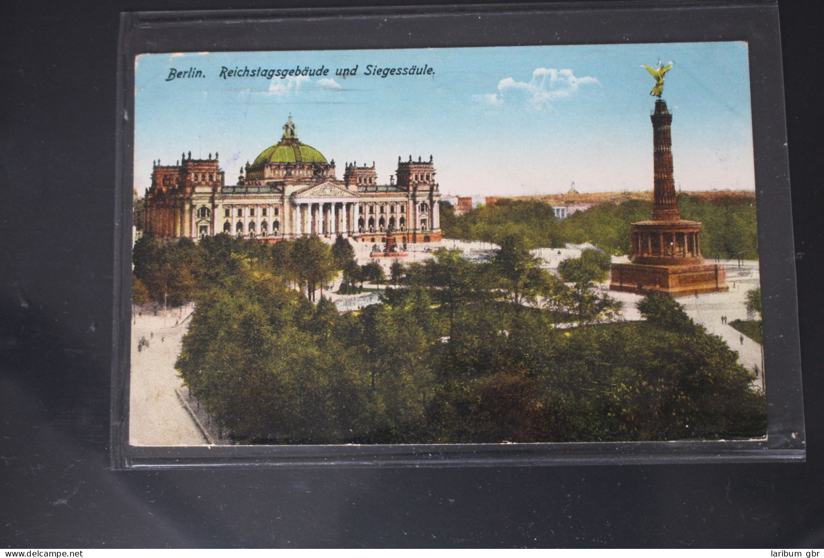 AK Berlin Reichstagsgebäude Und Siegessäule 1925 Gebraucht #PL728 - Autres & Non Classés