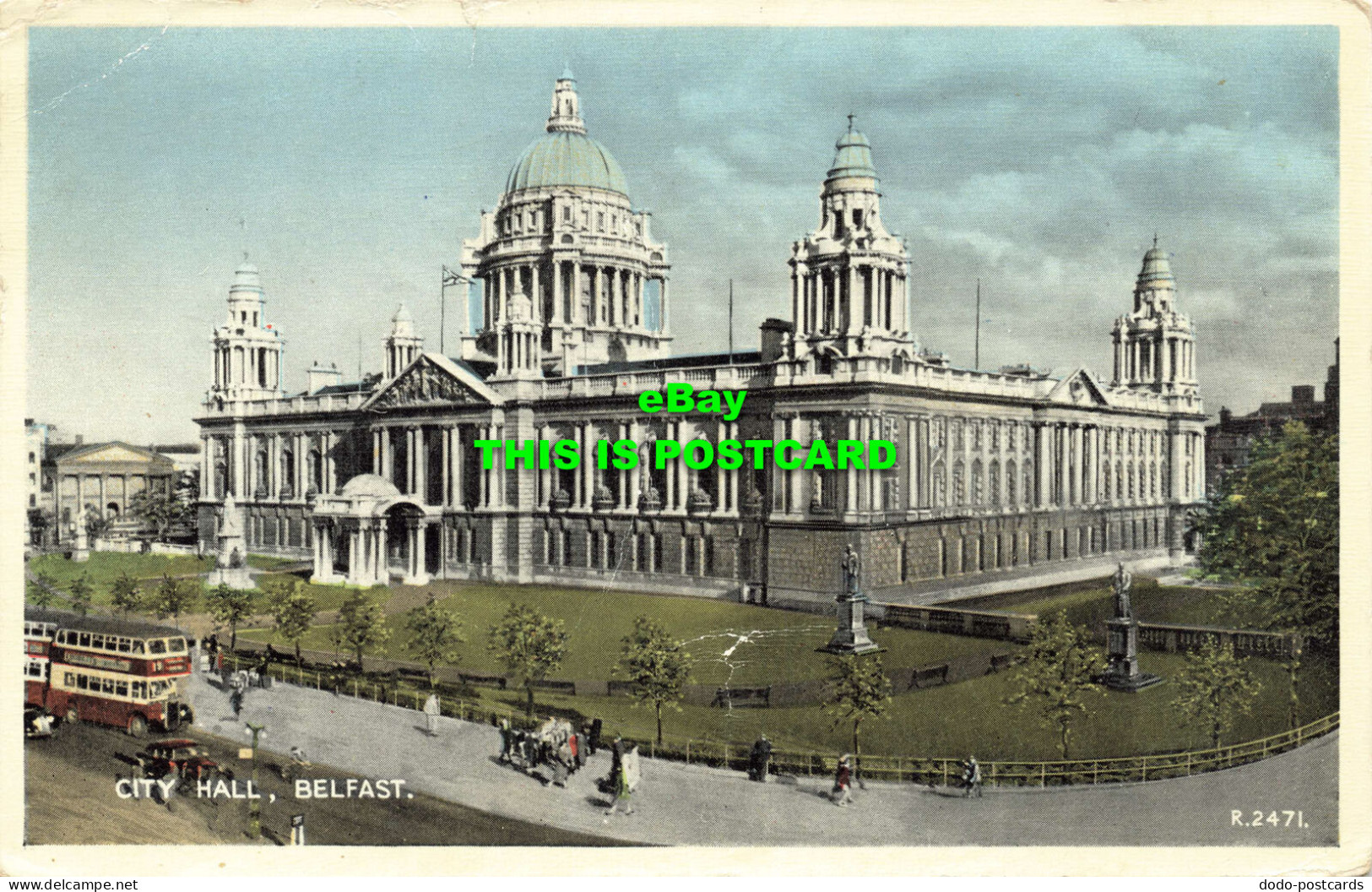 R584579 Belfast. City Hall. Valentine. Carbo Colour. 1957 - Welt
