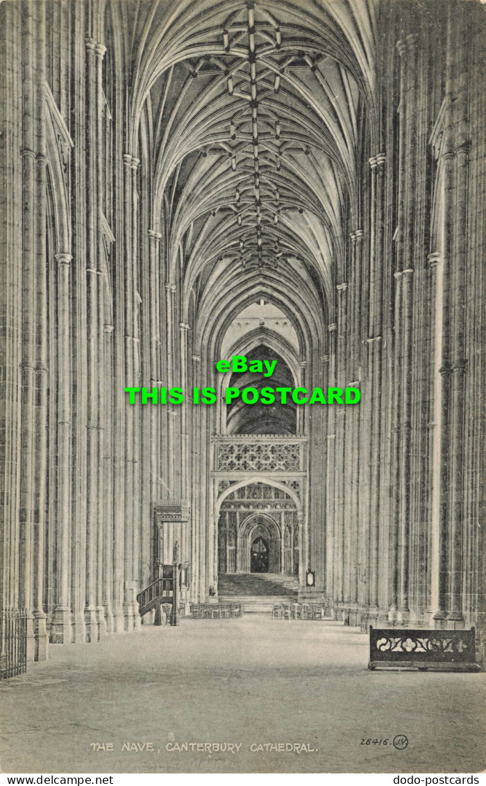 R585176 Canterbury Cathedral. The Nave. A. Wildey. Valentine - Monde