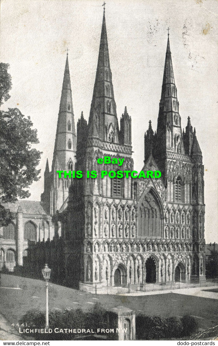 R586023 Lichfield Cathedral. From N. W. Photochrom. Exclusive Grano Series - Monde