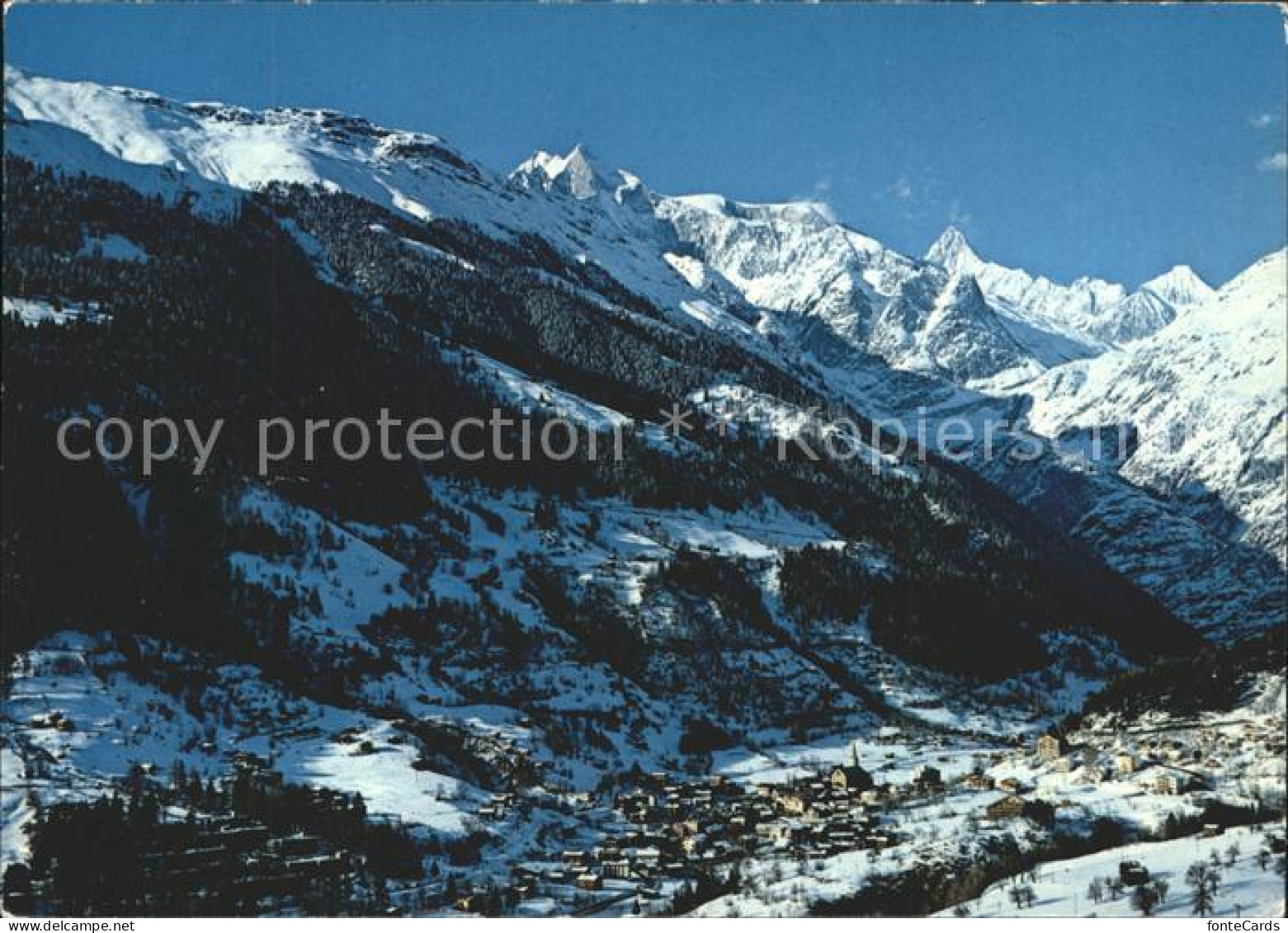 11694919 Fiesch Mit Finsteraarhorn Und Oberaarhorn Fiesch - Autres & Non Classés