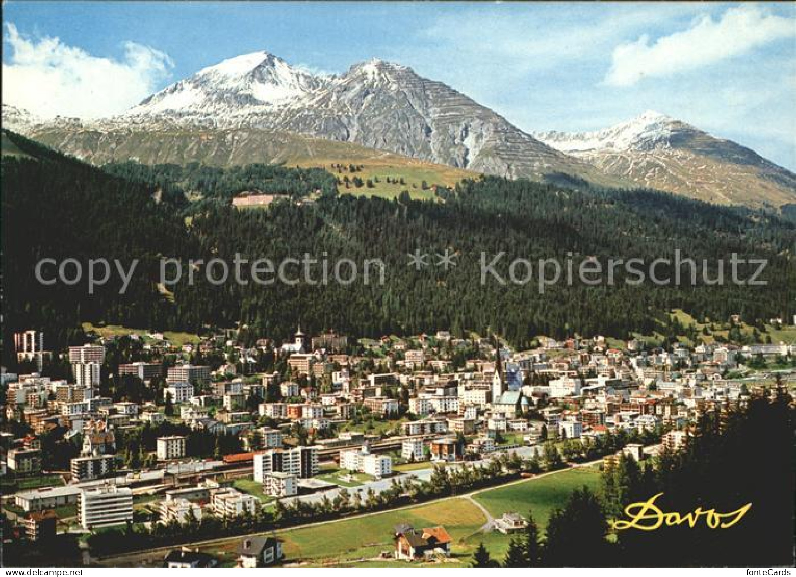 11691819 Davos GR Mit Schatzalp Strela Und Schiahorn Davos Platz - Other & Unclassified