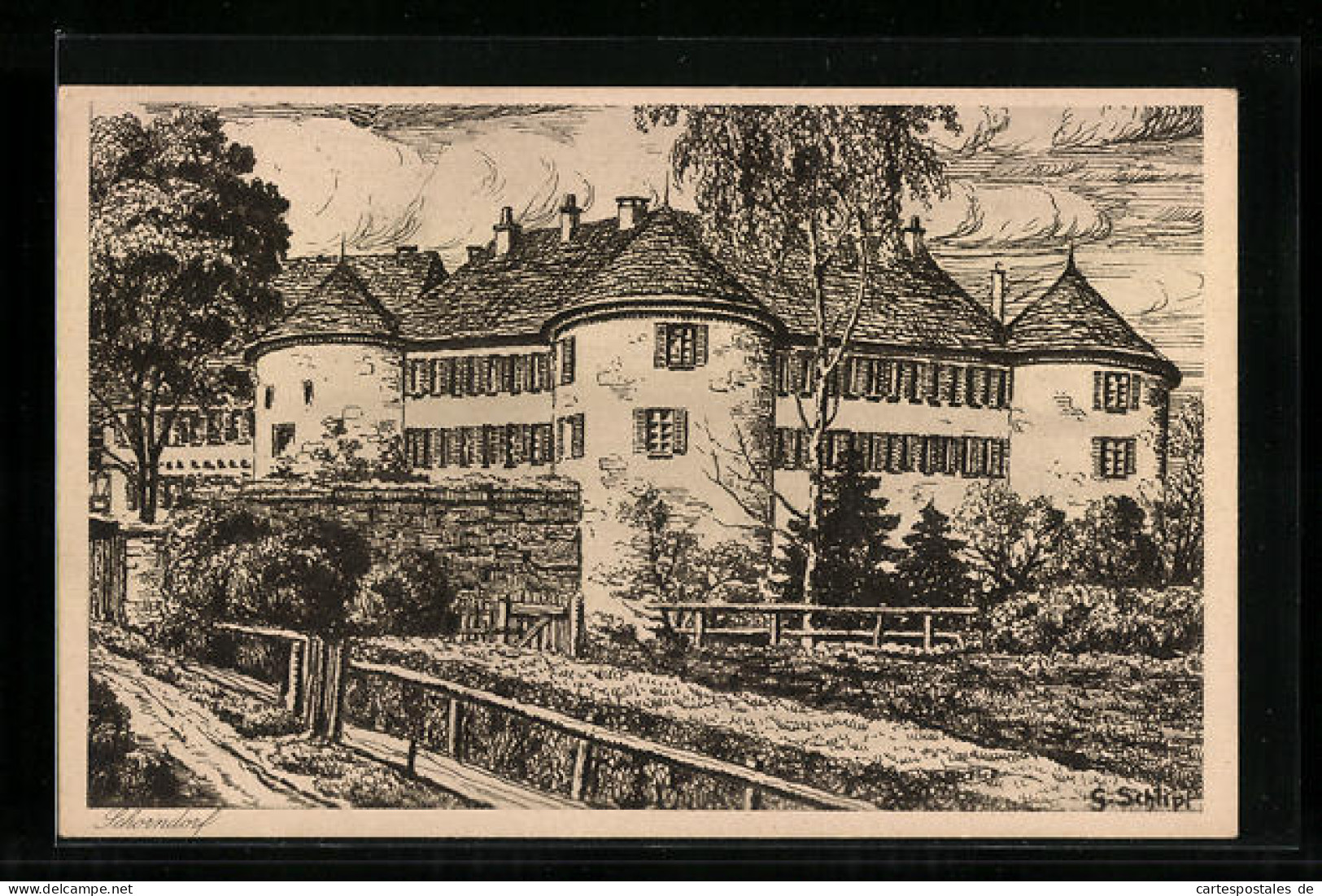 Künstler-AK Schorndorf, Das Schloss Von Schorndorf  - Schorndorf