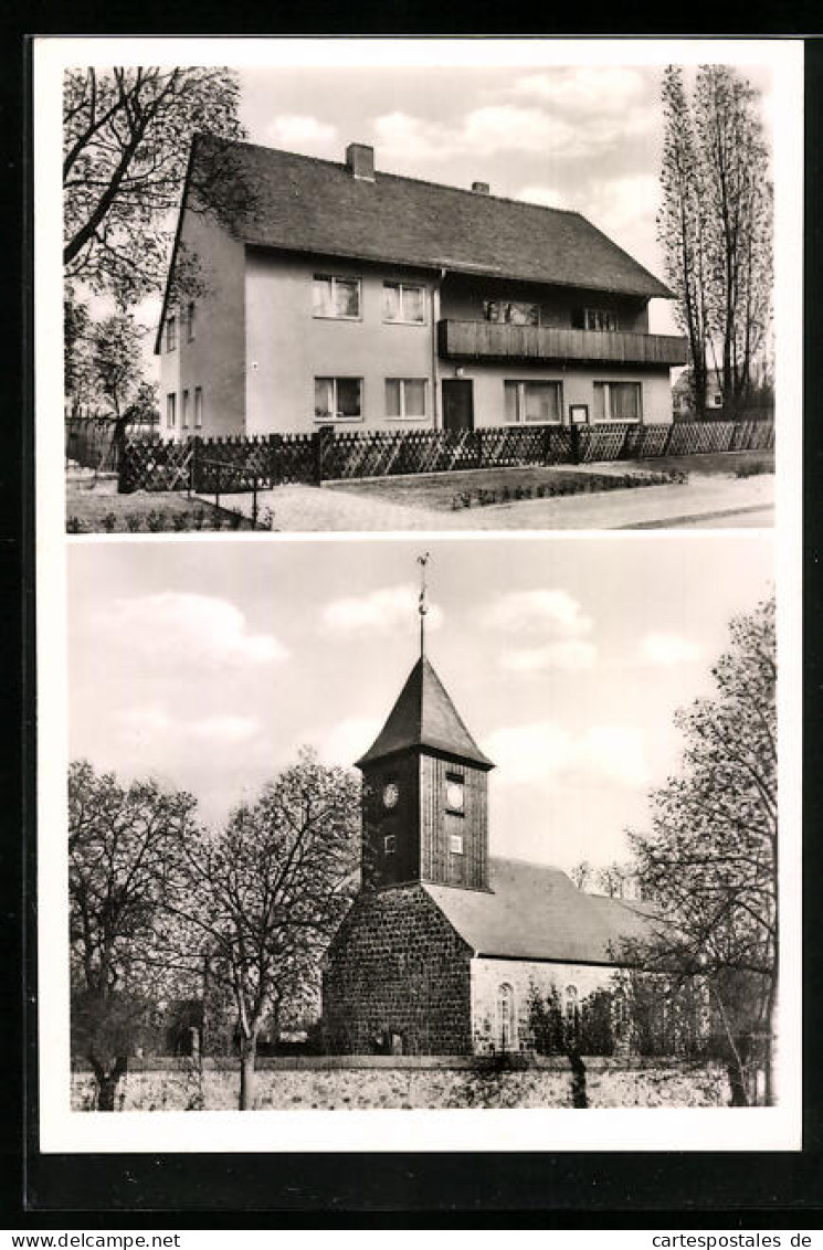 AK Berlin-Lankwitz, Dorfkirche Mit Gemeindehaus  - Steglitz