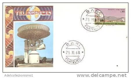 29015)lettera F.d.c. Telespazio Con 50£ + Annullo - 1961-70: Marcophilia