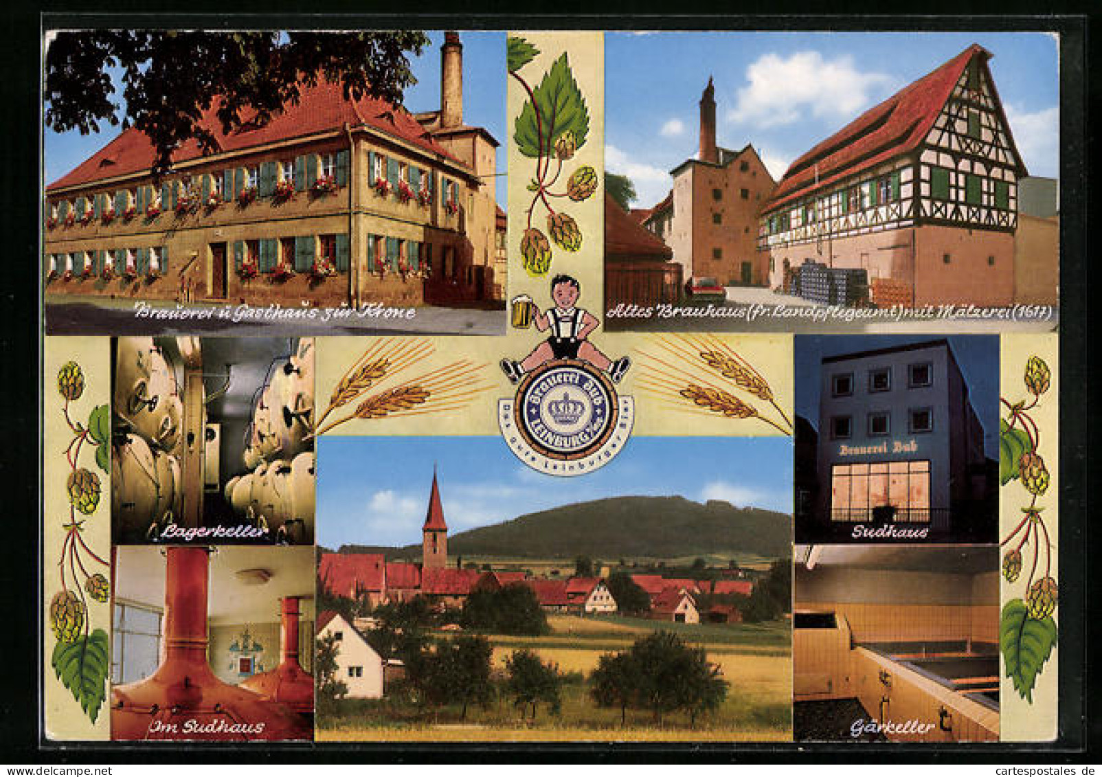 AK Leinburg B. Nürnberg, Brauerei Bub, Brauerei Und Gasthaus Zur Krone, Lagerkeller, Sudhaus  - Nuernberg