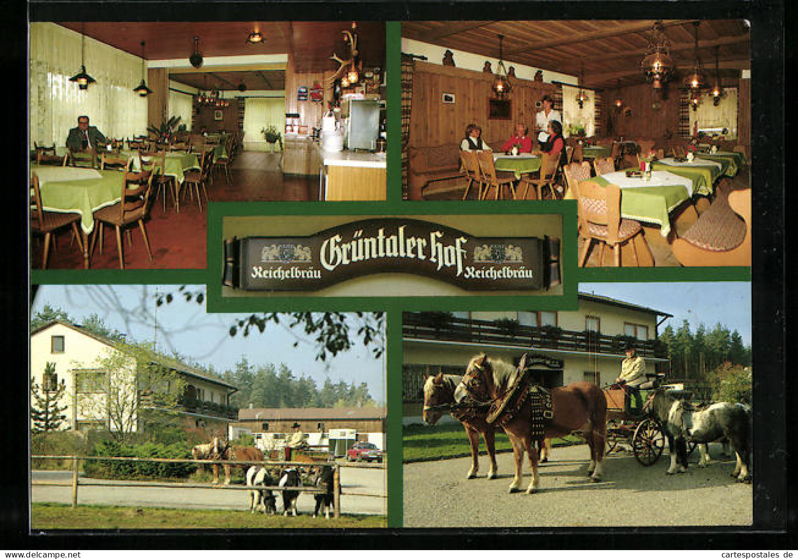 AK Parkstein /Oberpfälzer Wald, Hotel-Pension Grüntaler Hof, Bes. Familie Lindner, Grüntal 1  - Hof