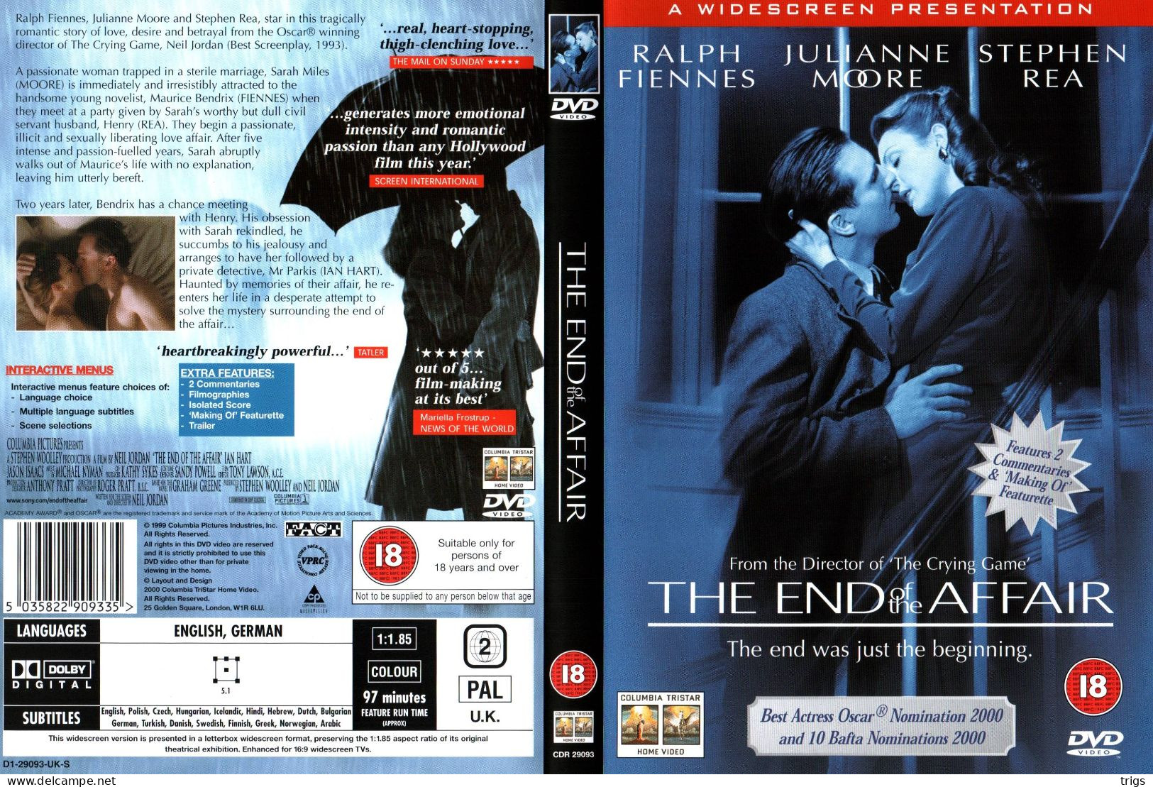 DVD - The End Of The Affair - Drame