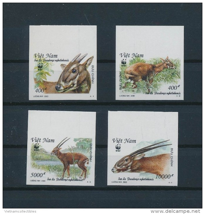 WWF W.W.F. Vietnam Viet Nam MNH Imperf Stamps 2000 : Sao La (Ms827) - Vietnam