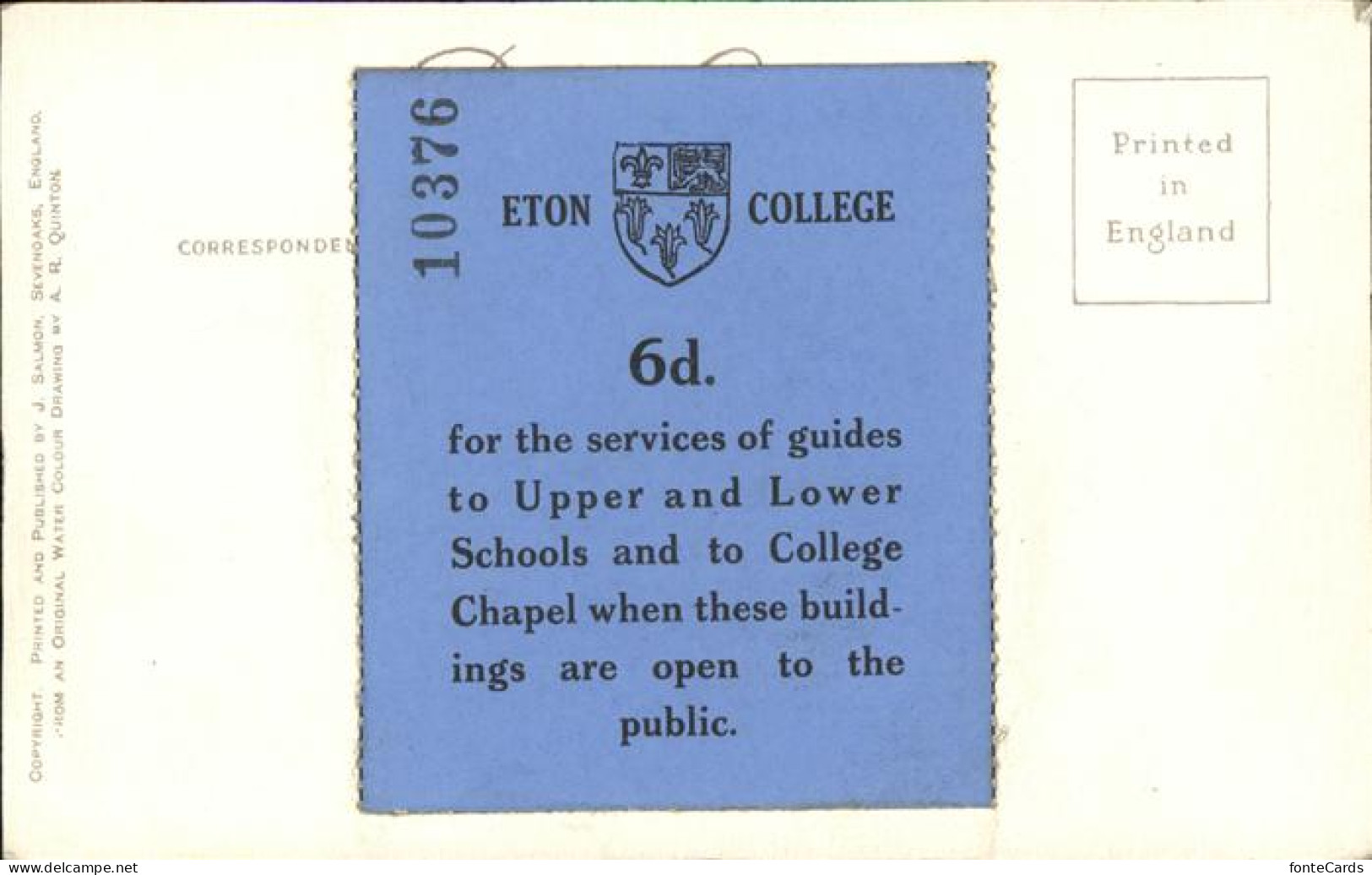 11250841 Eton Berkshire Eton College Windsor - Andere & Zonder Classificatie