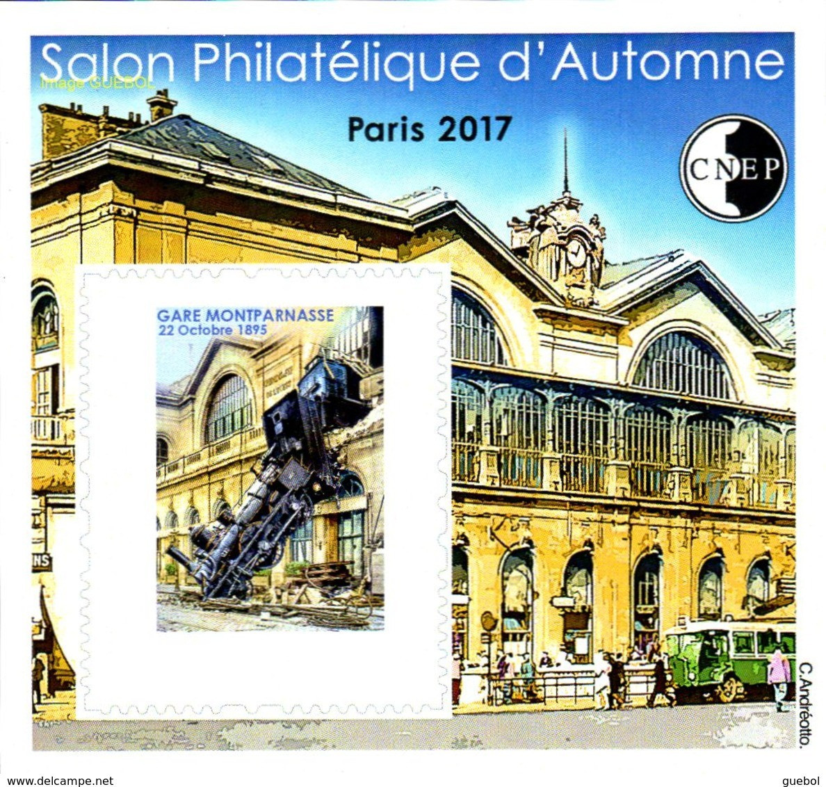 CNEP Le N°  76 A De 2017 - Bloc Non Dentelé - Salon D'automne à PARIS - Gare Montparnasse - CNEP