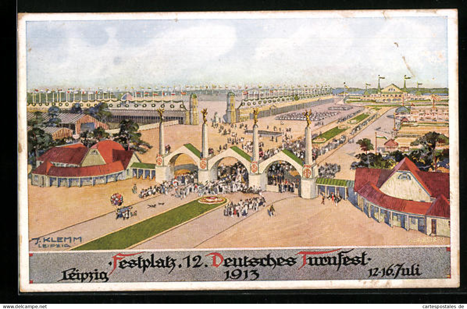 AK Leipzig, Turnfest 1913, Festplatz Aus Der Vogelschau  - Autres & Non Classés