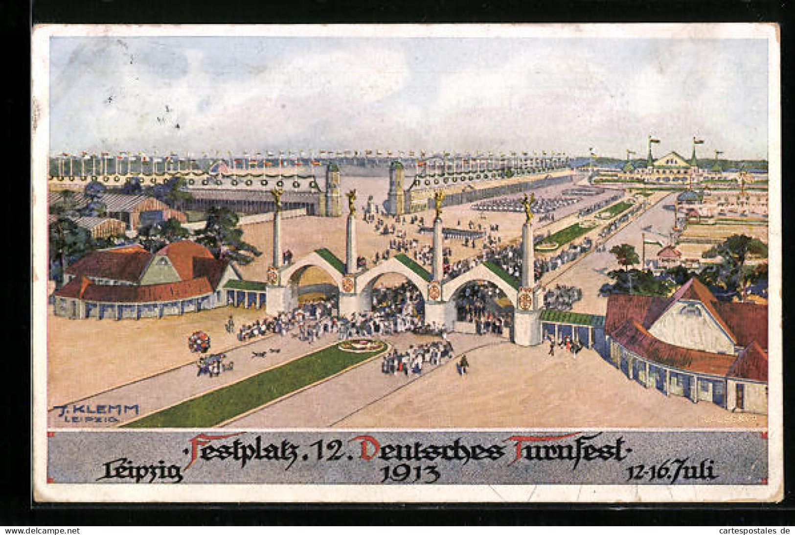 AK Leipzig, Turnfest 1913, Festplatz, Gesamtansicht Aus Der Vogelschau  - Other & Unclassified