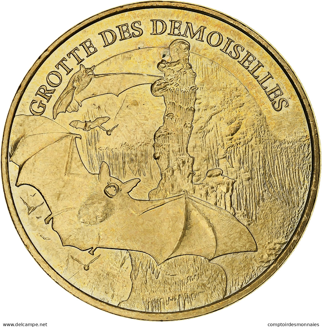 France, Jeton Touristique, Grotte Des Demoiselles, 2009, MDP, Or Nordique, SPL - Otros & Sin Clasificación