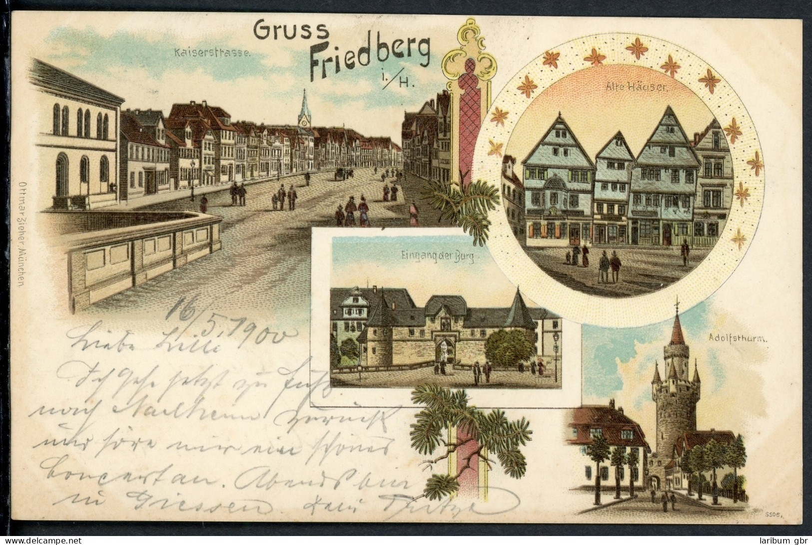 AK Friedberg Wetterau-Kreis Kaiserstrasse, Adolfsturm, Burg 1900 Gebraucht #HU477 - Otros & Sin Clasificación