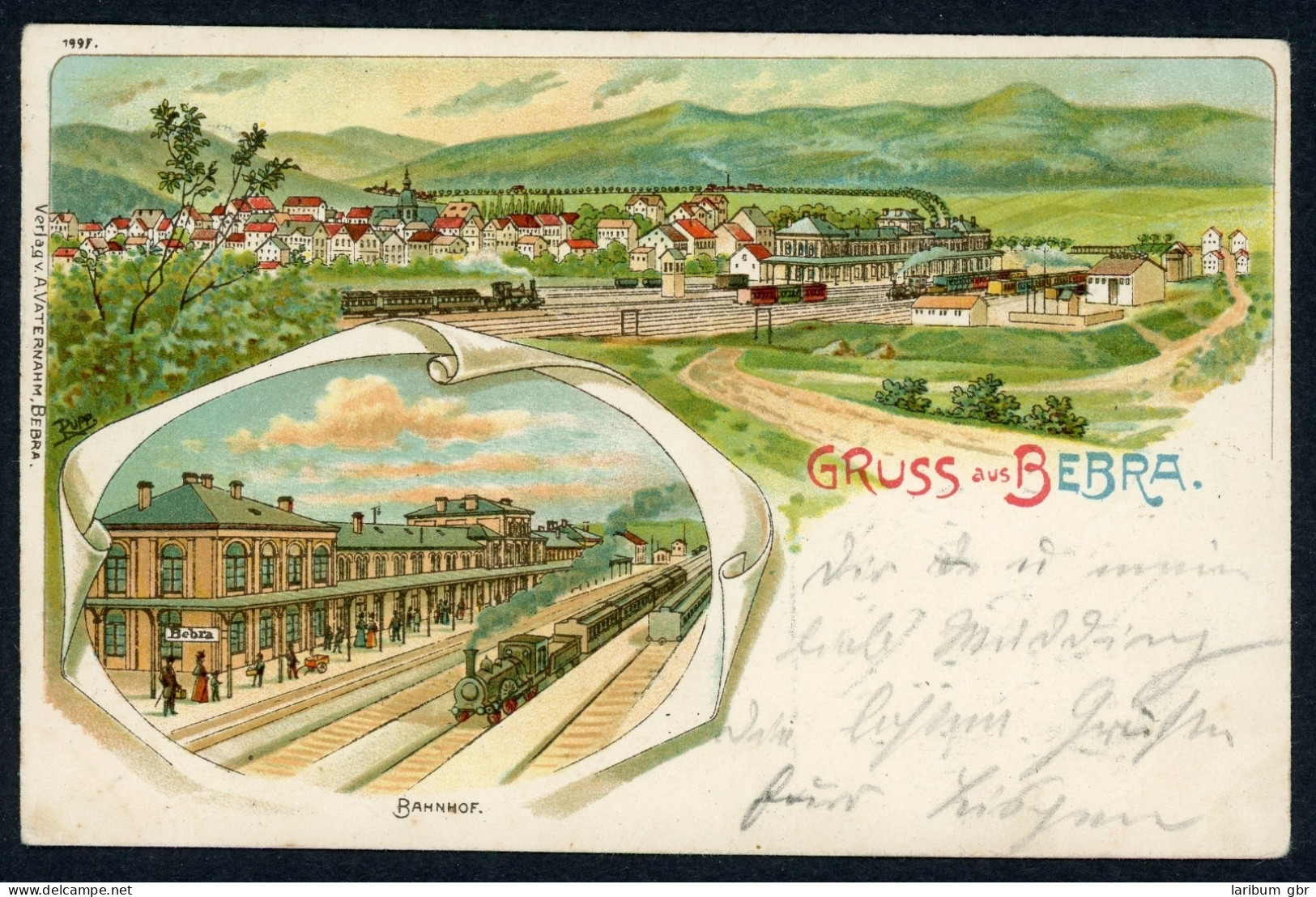 AK Bebra Ldkr. Hersfeld-Rotenburg Bahnhof Und Total-Ansicht 1906 Gebraucht #HU491 - Otros & Sin Clasificación