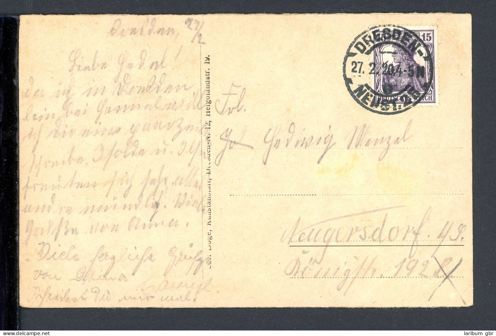 AK Loschwitz - Dresden Bergschwebebahn 1920 Gebraucht #JO827 - Autres & Non Classés