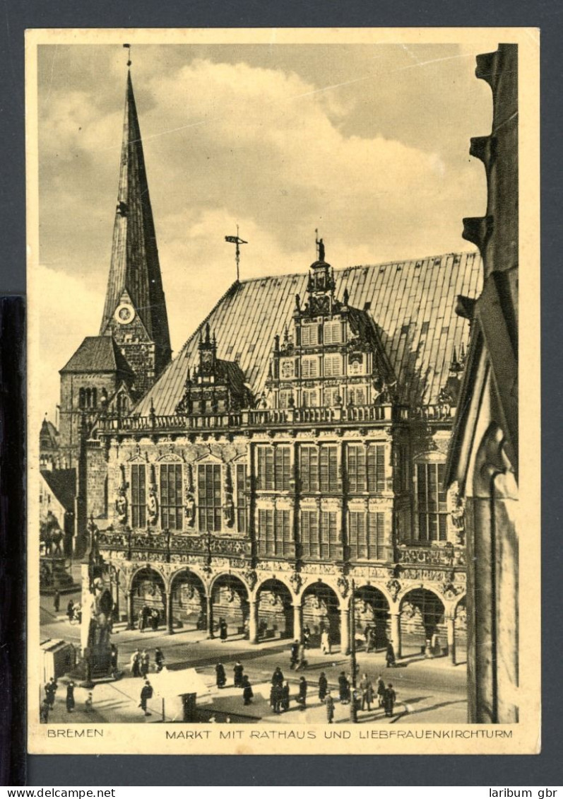 AK Bremen Markt Mit Rathaus Und Liebfrauenkirche 1938 Gebraucht #HC095 - Other & Unclassified