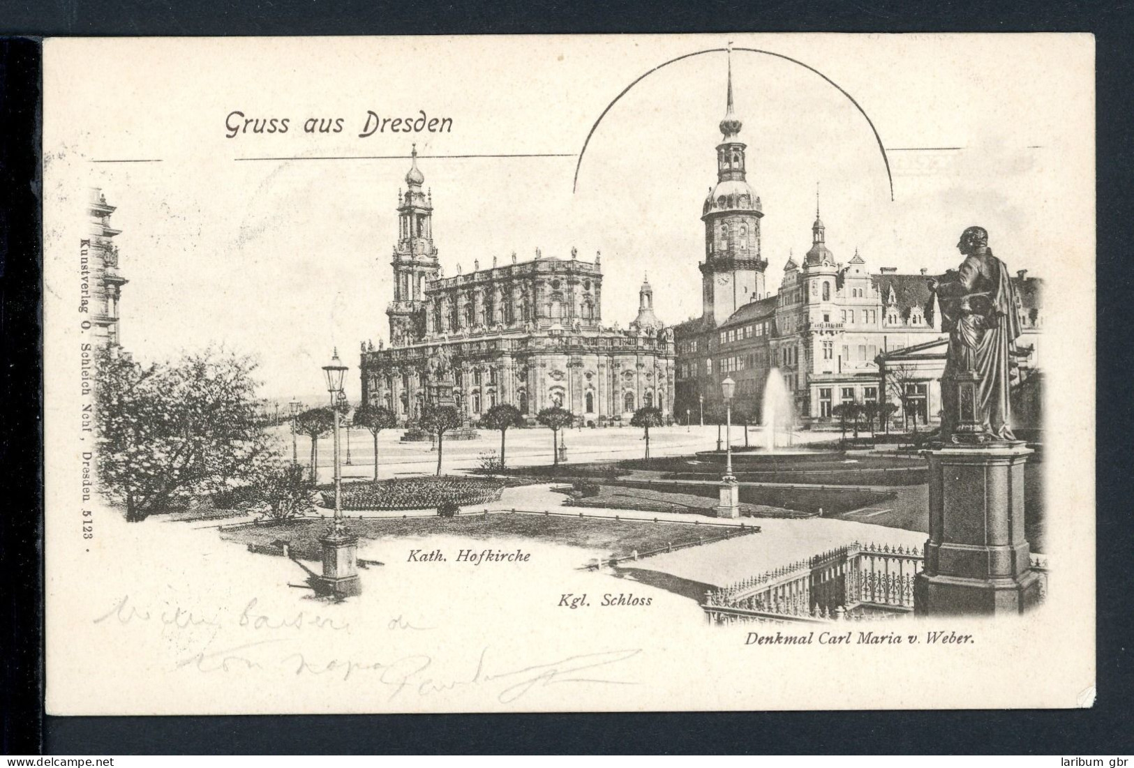 AK Dresden Hofkirche, Schloß, Weber-Denkmal 1901 Gebraucht #JO826 - Autres & Non Classés