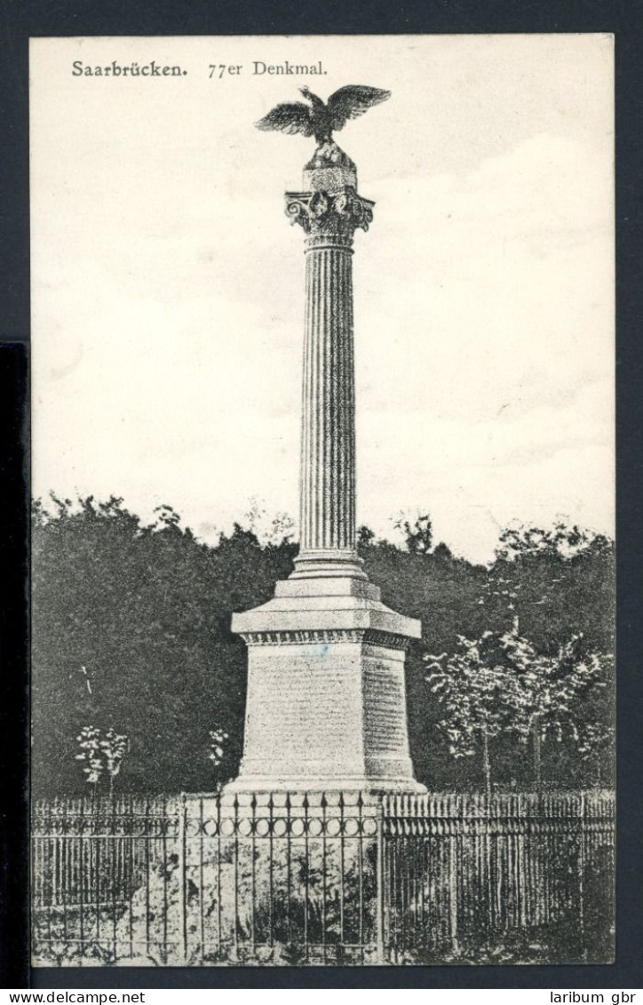AK Saarbrücken 77er Denkmal 1917 Gebraucht #HC118 - Sonstige & Ohne Zuordnung