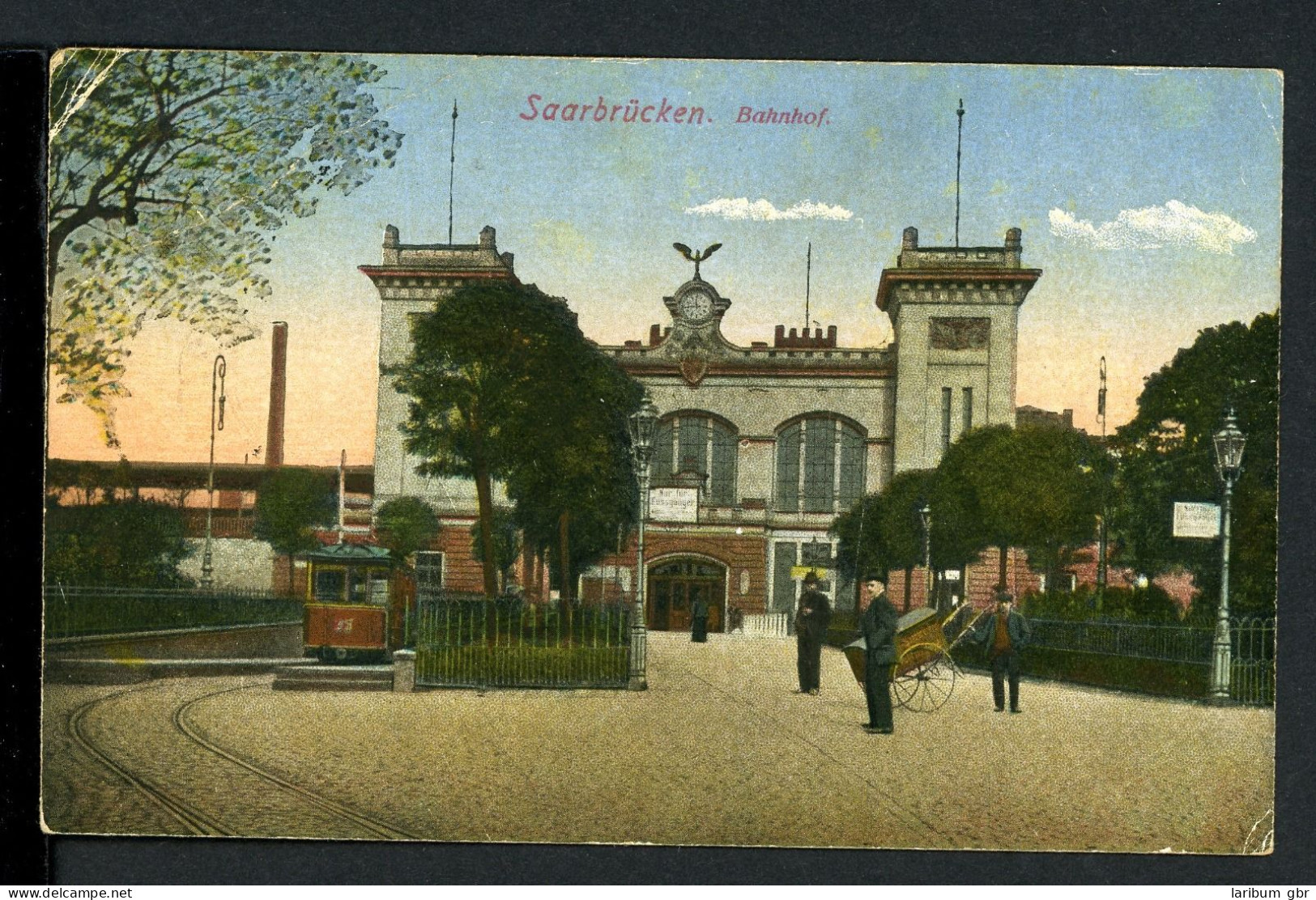 AK Saarbrücken Bahnhof 1918 Gebraucht #HC124 - Other & Unclassified