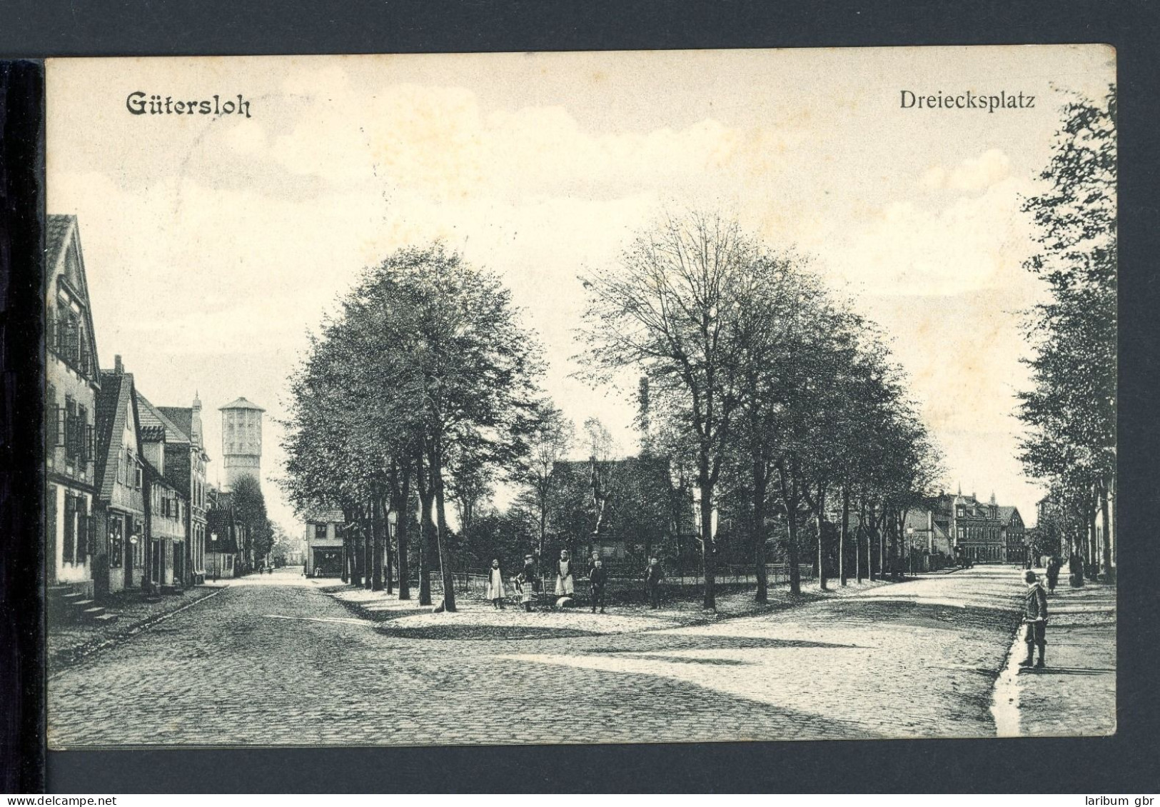 AK Gütersloh Dreiecksplatz Mit Wasserturm 1907 Gebraucht #HE542 - Autres & Non Classés