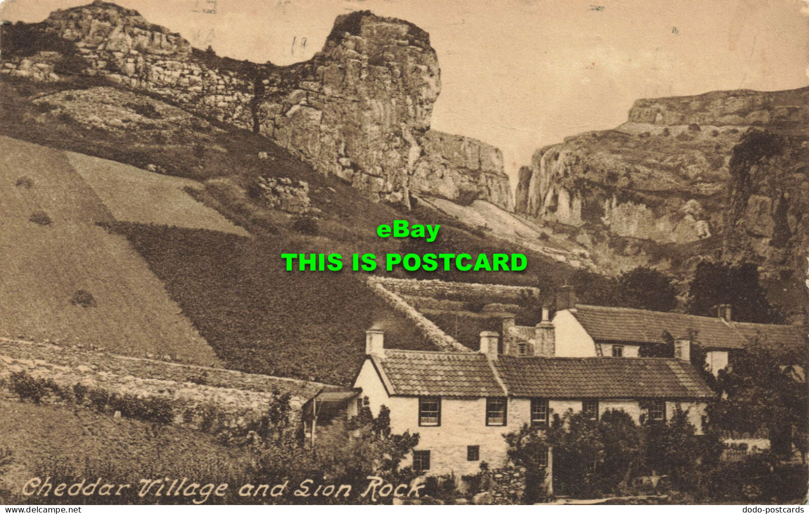 R584665 Cheddar Village And Lion Rock. T. W. Phillips. Friths Series. No. 6983. - Monde