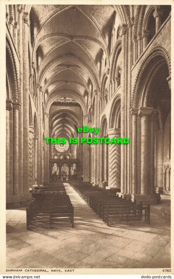 R585201 Durham Cathedral. Nave. East. Photochrom - Monde