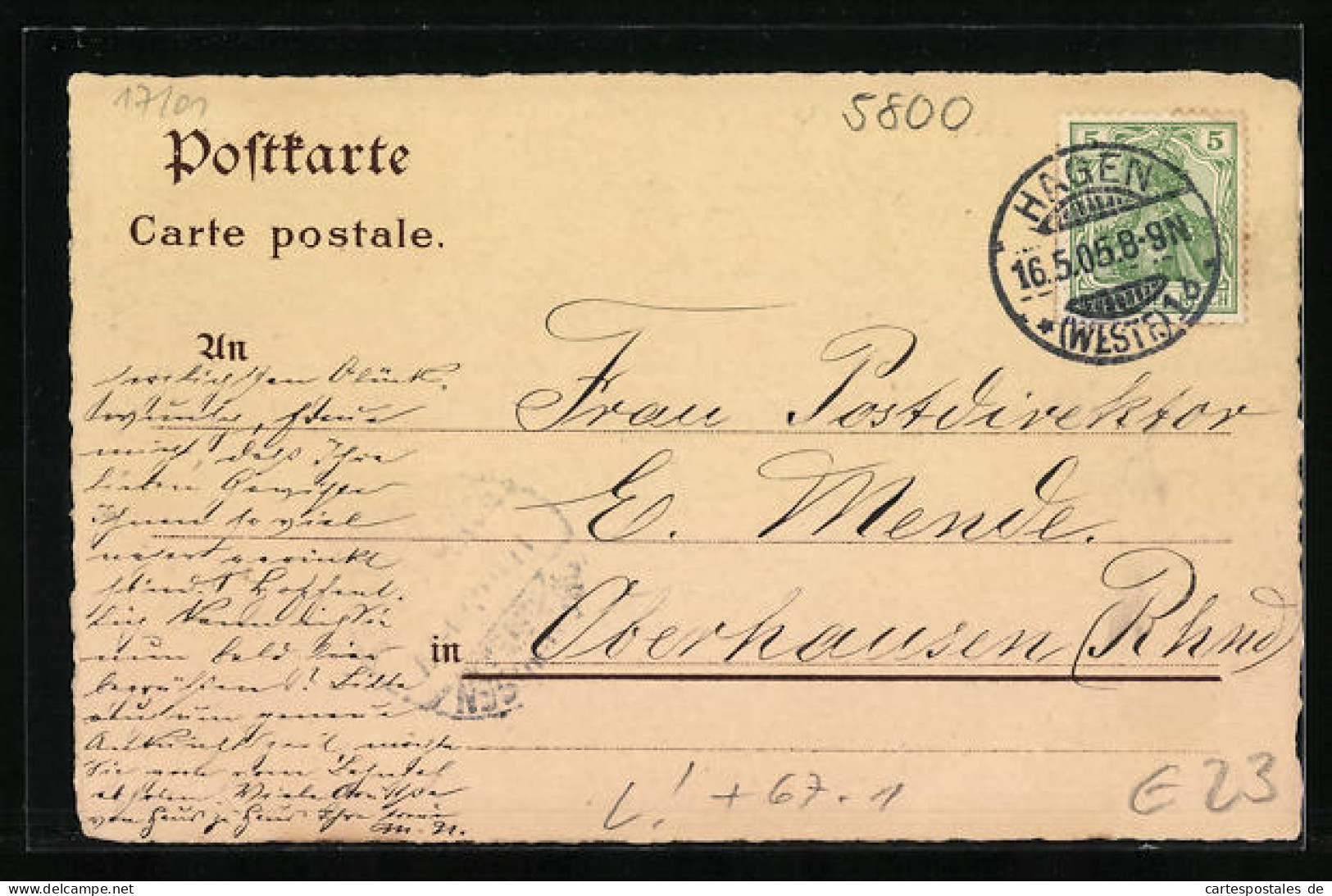 Lithographie Hagen I. W., Erste Provinziale Kochkunst- Und Fachgewerbliche Ausstellung 1905, Hauptgebäude, Rathaus  - Ausstellungen