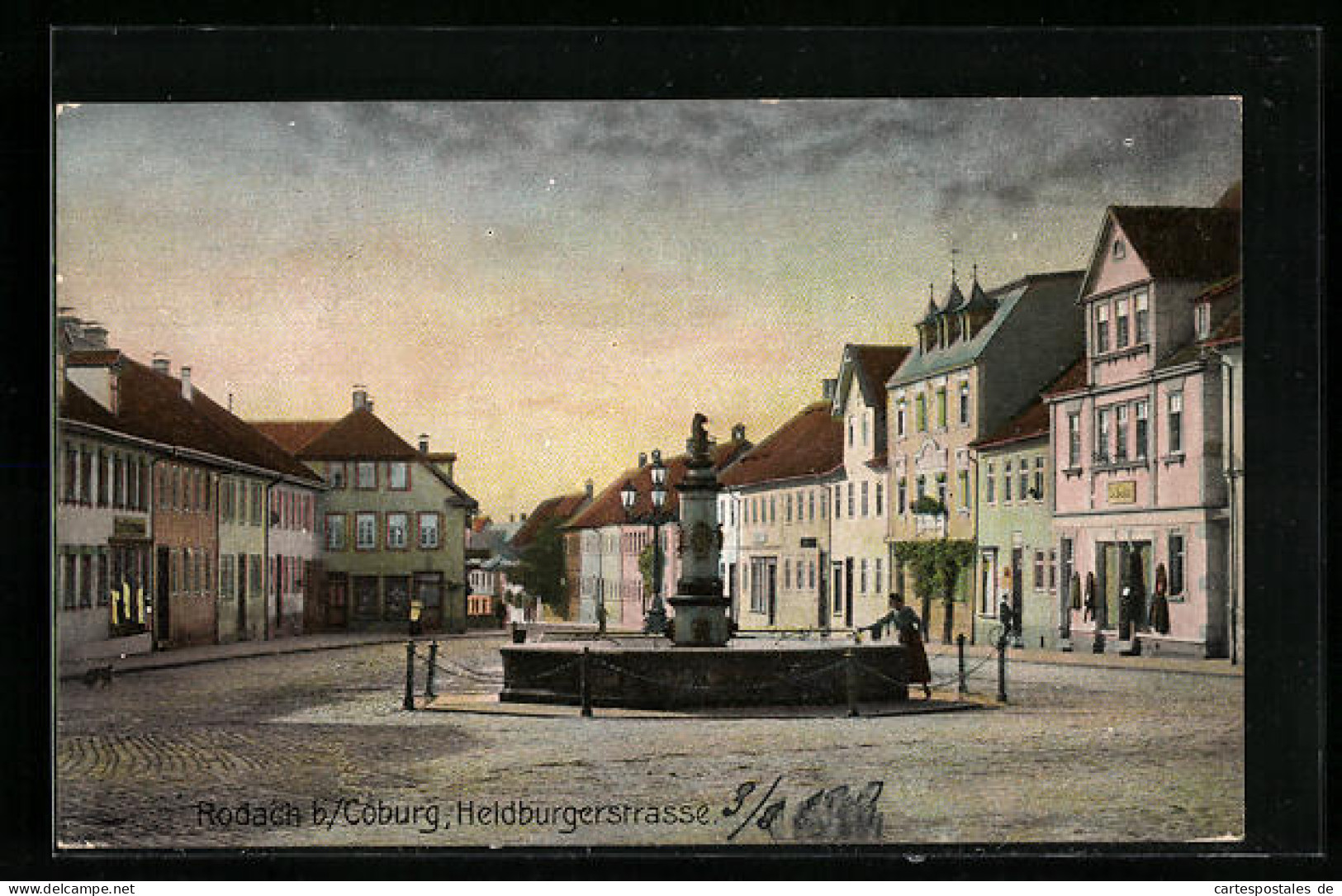 AK Rodach B. Coburg, Brunnen In Der Heldenburgerstrasse  - Coburg