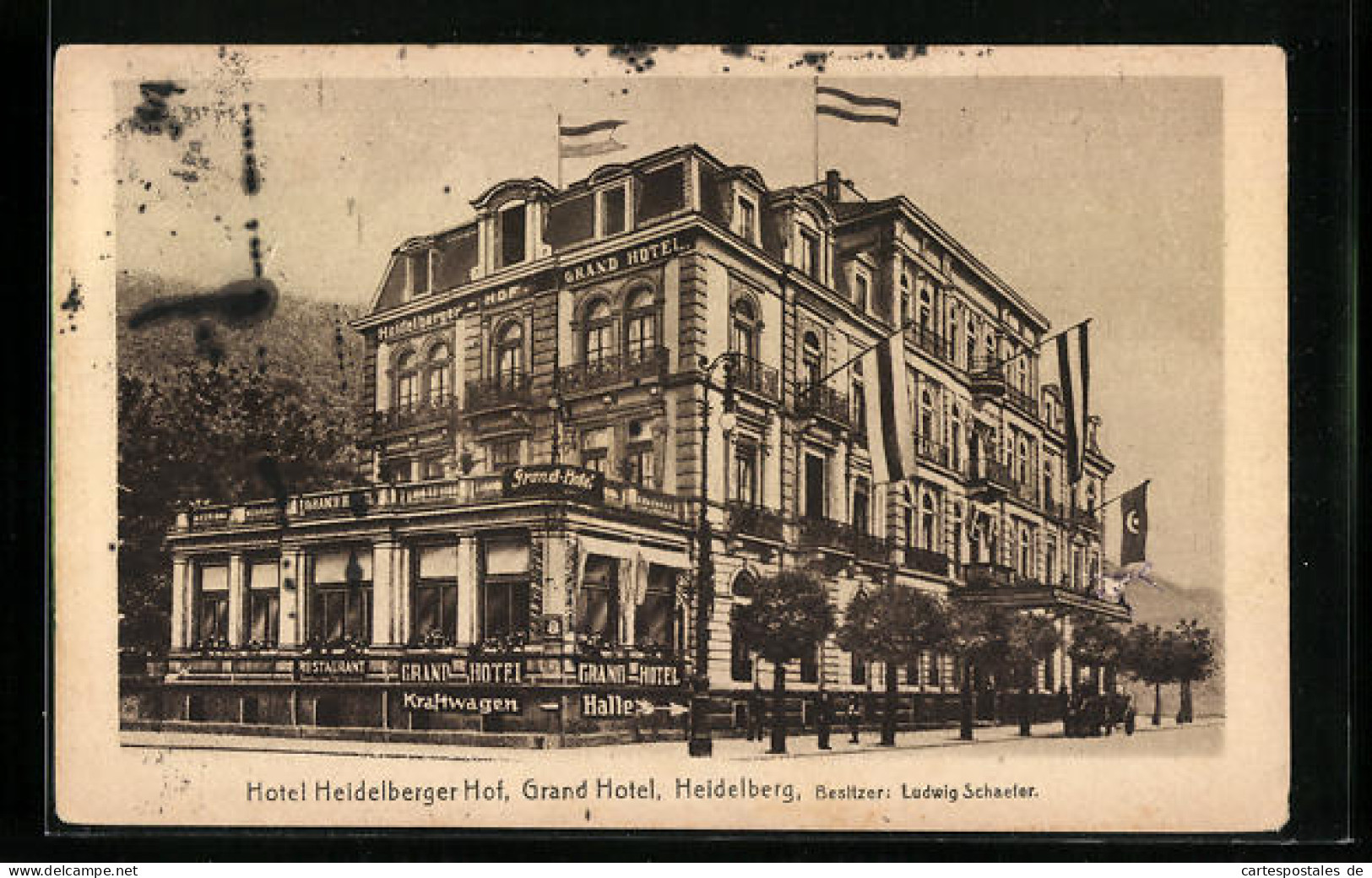 AK Heidelberg, Hotel Heidelberger Hof, Grand Hotel, Bes. Ludwig Schaefer  - Heidelberg