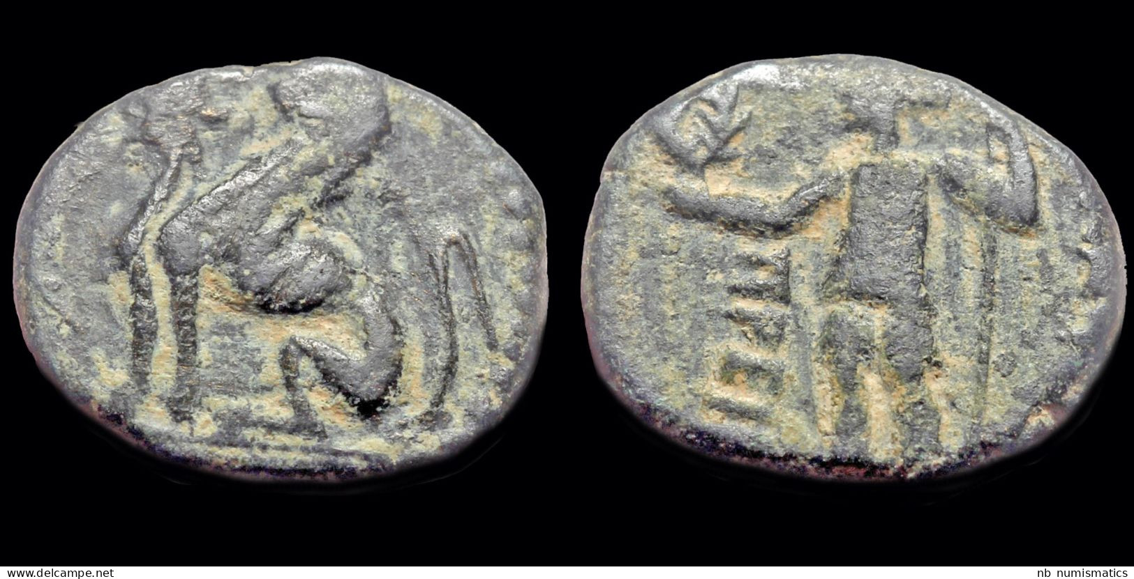 Pamphylia Perge AE12- Artemis Standing Left - Griegas
