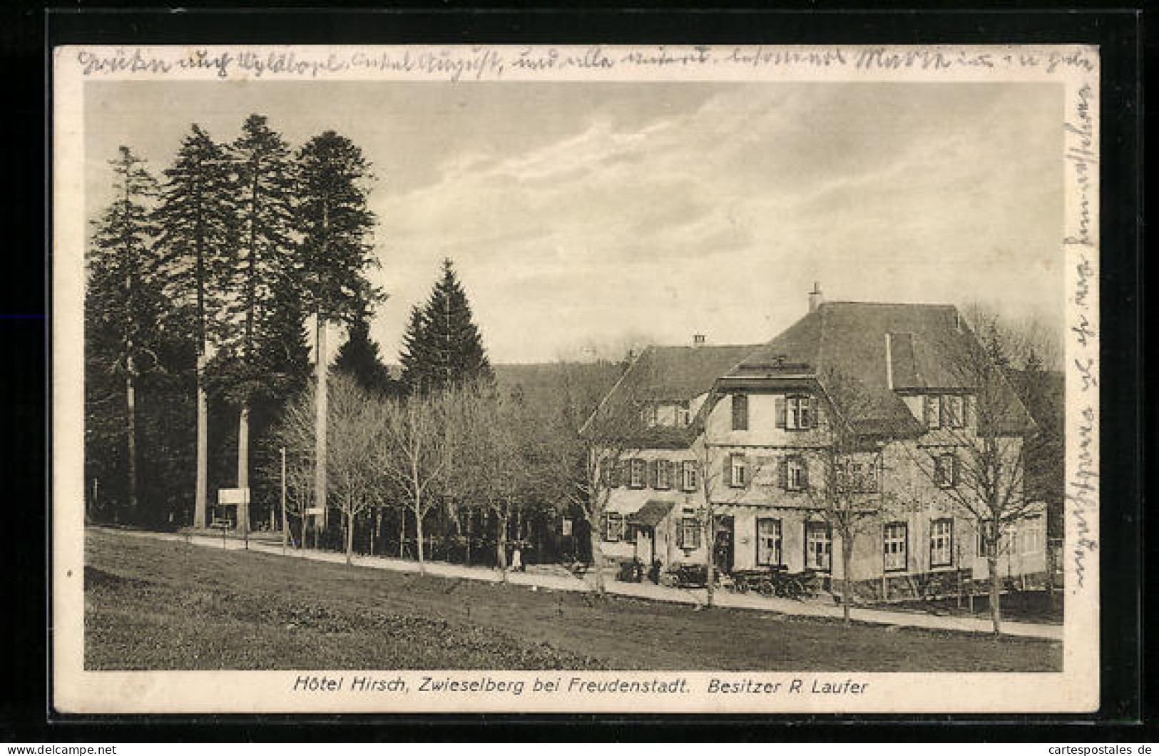 AK Zwieselberg B. Freudenstadt, Hotel Hirsch, Bes. R. Laufer  - Freudenstadt