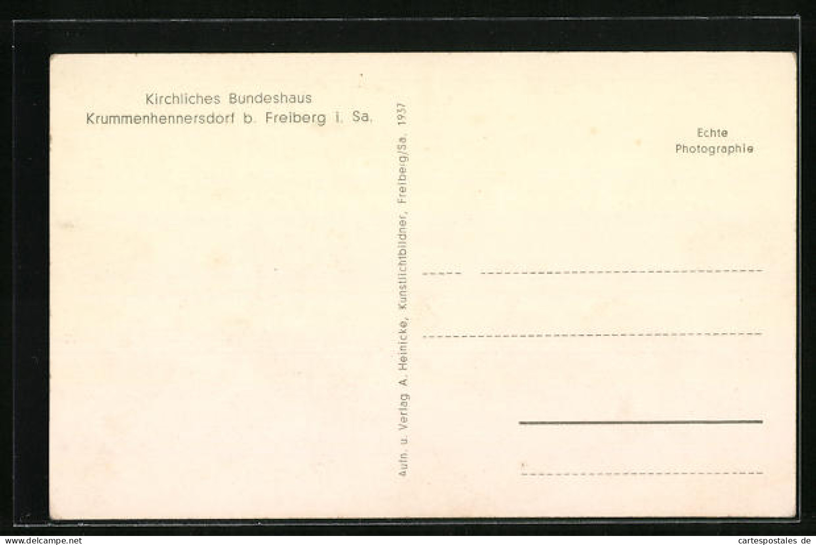 AK Krummenhennersdorf B. Freiberg, Kirchliches Bundeshaus  - Freiberg (Sachsen)
