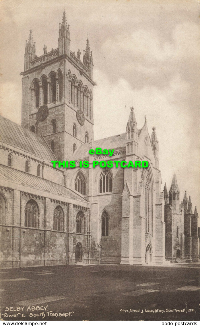 R585290 Selby Abbey. Tower And South Transept. Alfred J. Loughton - World