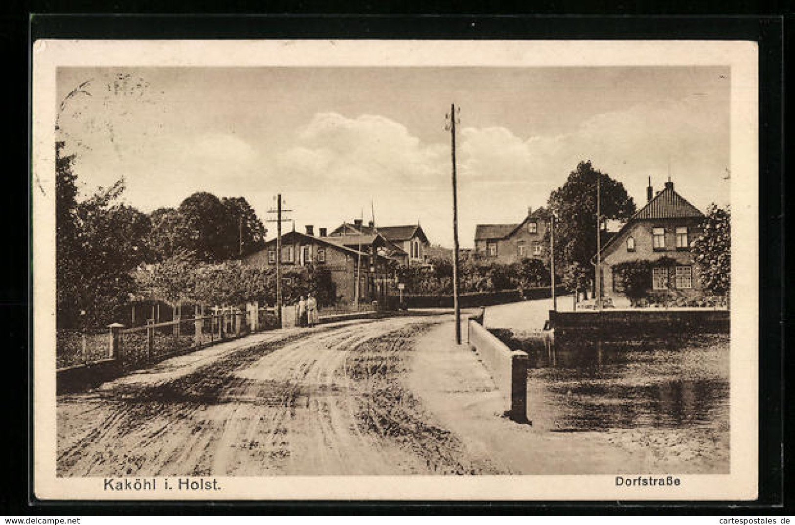 AK Kaköhl I. Holst., Dorfstrasse Mit Häusern  - Other & Unclassified