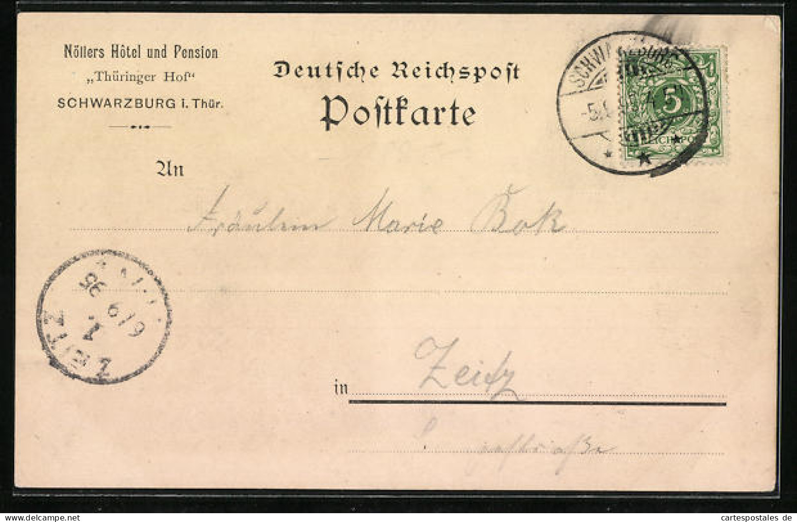 Vorläufer-Lithographie Schwarzburg, Thüringer Hof, Panorama 1895  - Autres & Non Classés