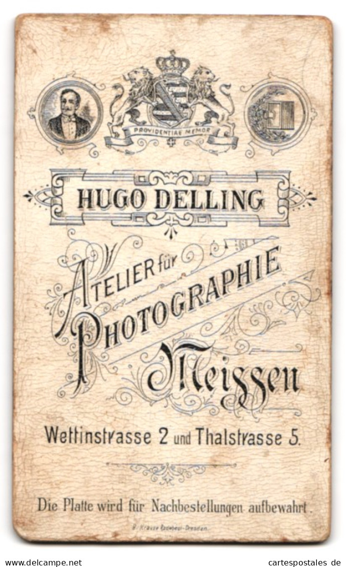Fotografie Hugo Delling, Meissen, Wettinstr. 2 Und Thalstr. 5, Kleines Kind Im Weissen Hemd  - Personnes Anonymes