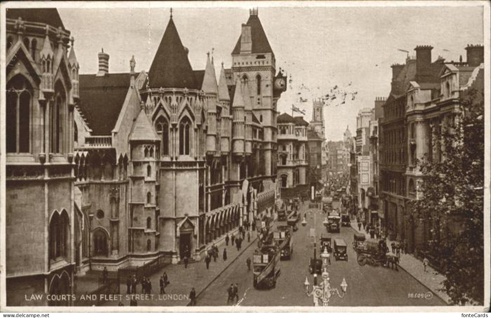 11249719 London Law Courts Fleet Street Autos Pferdewagen - Autres & Non Classés