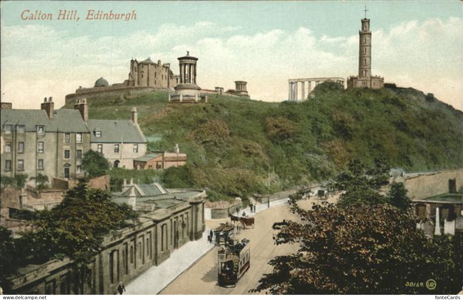 11249585 Edinburgh Carlton Hill Strassenbahn Kutsche Turm Pavillion Edinburgh - Autres & Non Classés