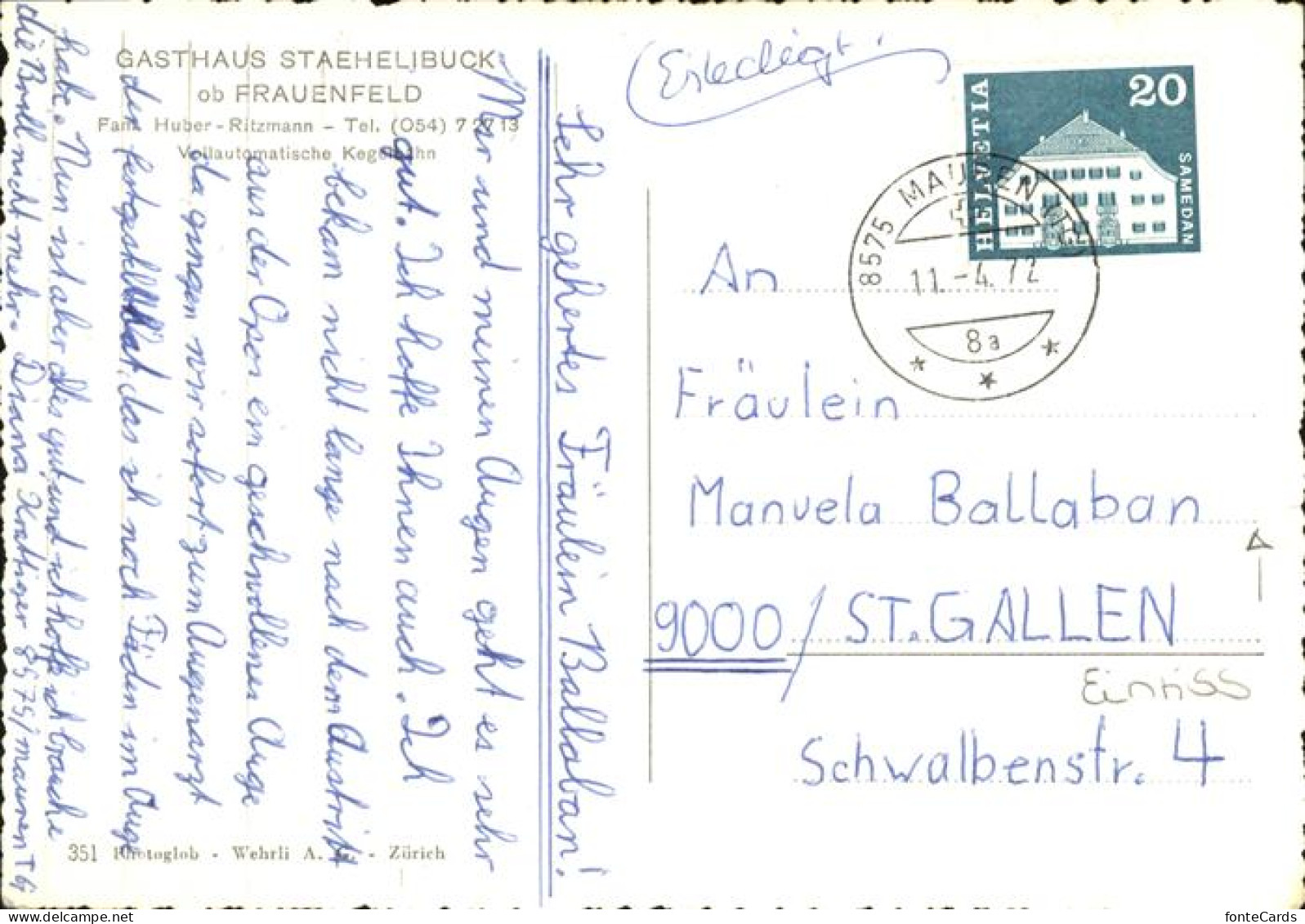 11249493 Frauenfeld Gasthaus Staeheljbuck Frauenfeld - Other & Unclassified