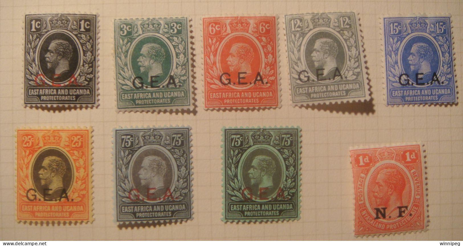 German East Africa.British Occupation.1916-1917.9 Stamps.MNH. - German East Africa