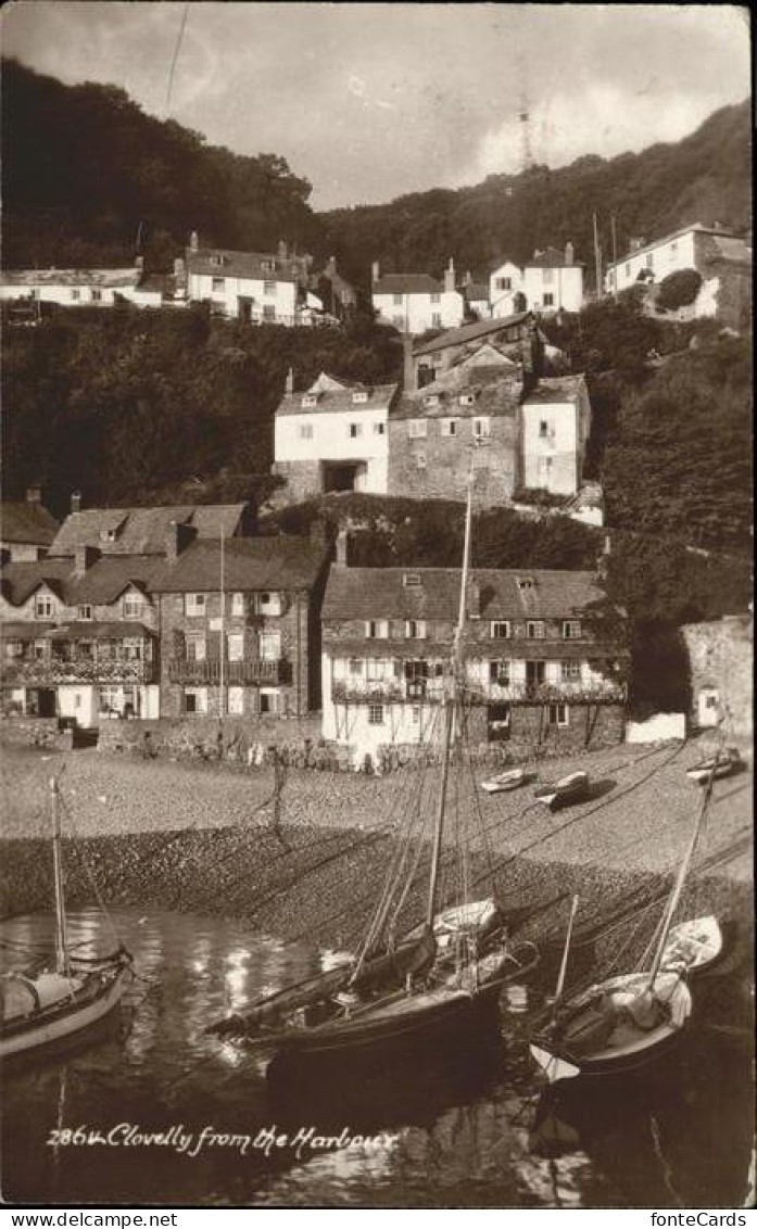 11249423 Clovelly Bay Harbour Schiffe Torridge - Andere & Zonder Classificatie