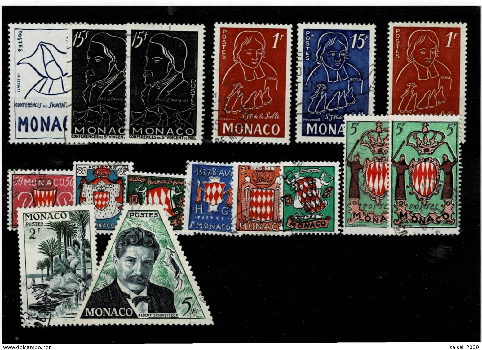 MONACO ,16 Pezzi Usati ,qualcuno MH ,qualita Ottima - Used Stamps