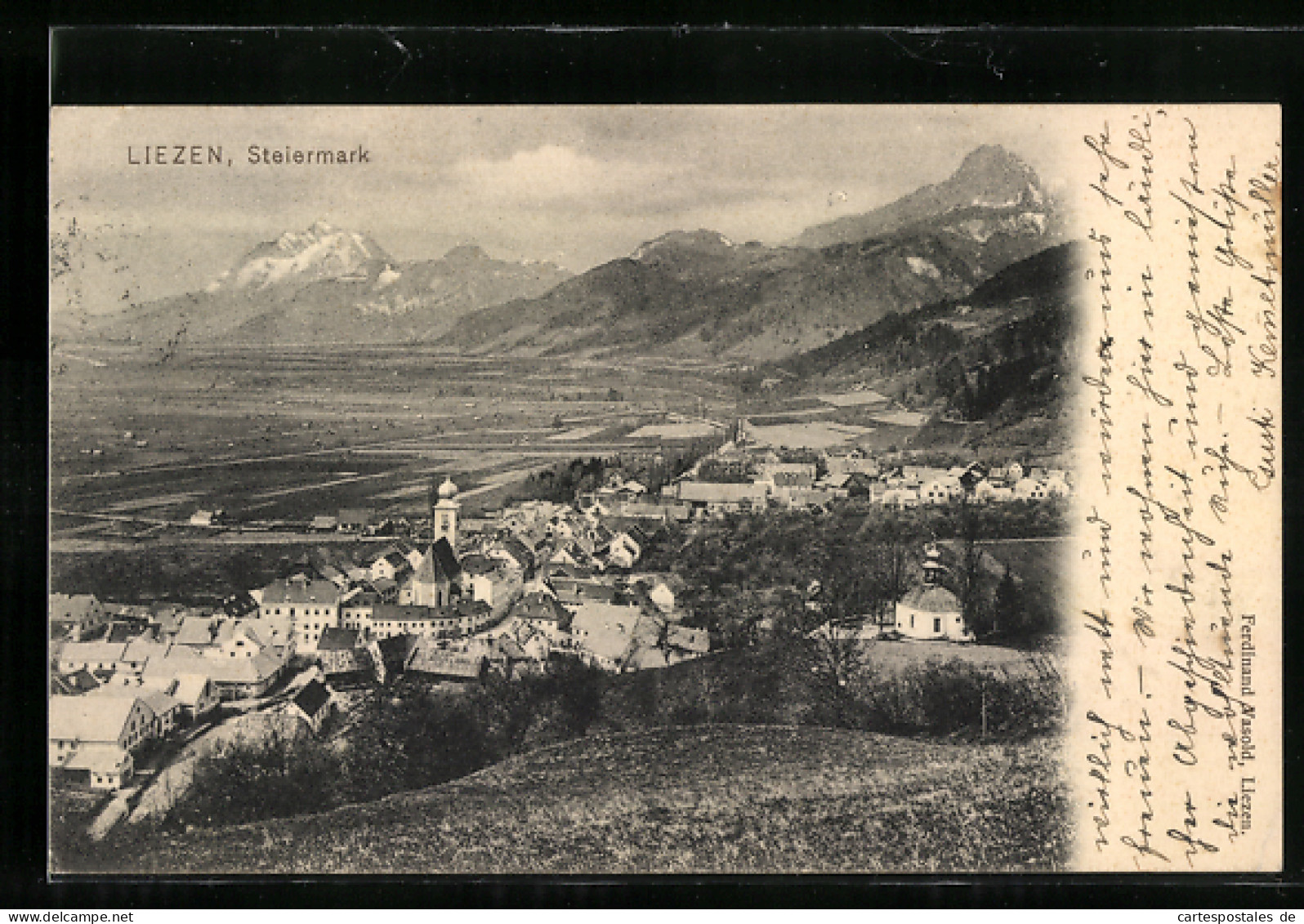 AK Liezen /Steiermark, Ortsansicht Mit Kirchturm  - Andere & Zonder Classificatie