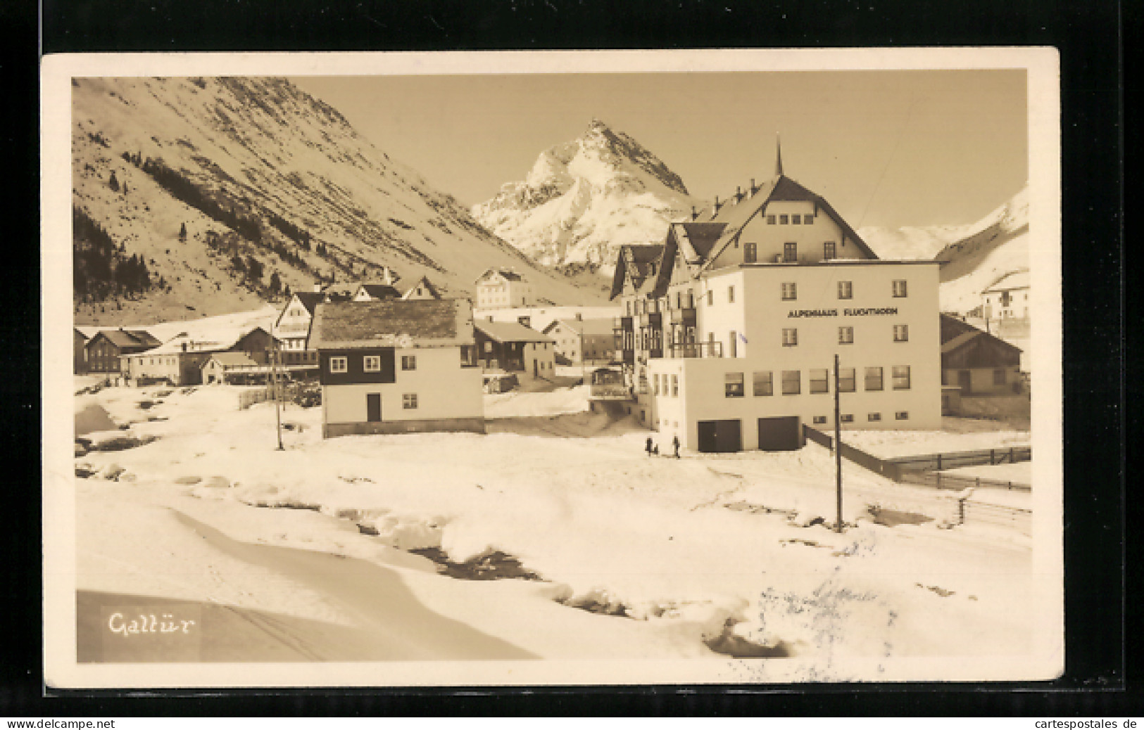 AK Galtür, Alpenhaus Fluchthorn Im Winter  - Other & Unclassified