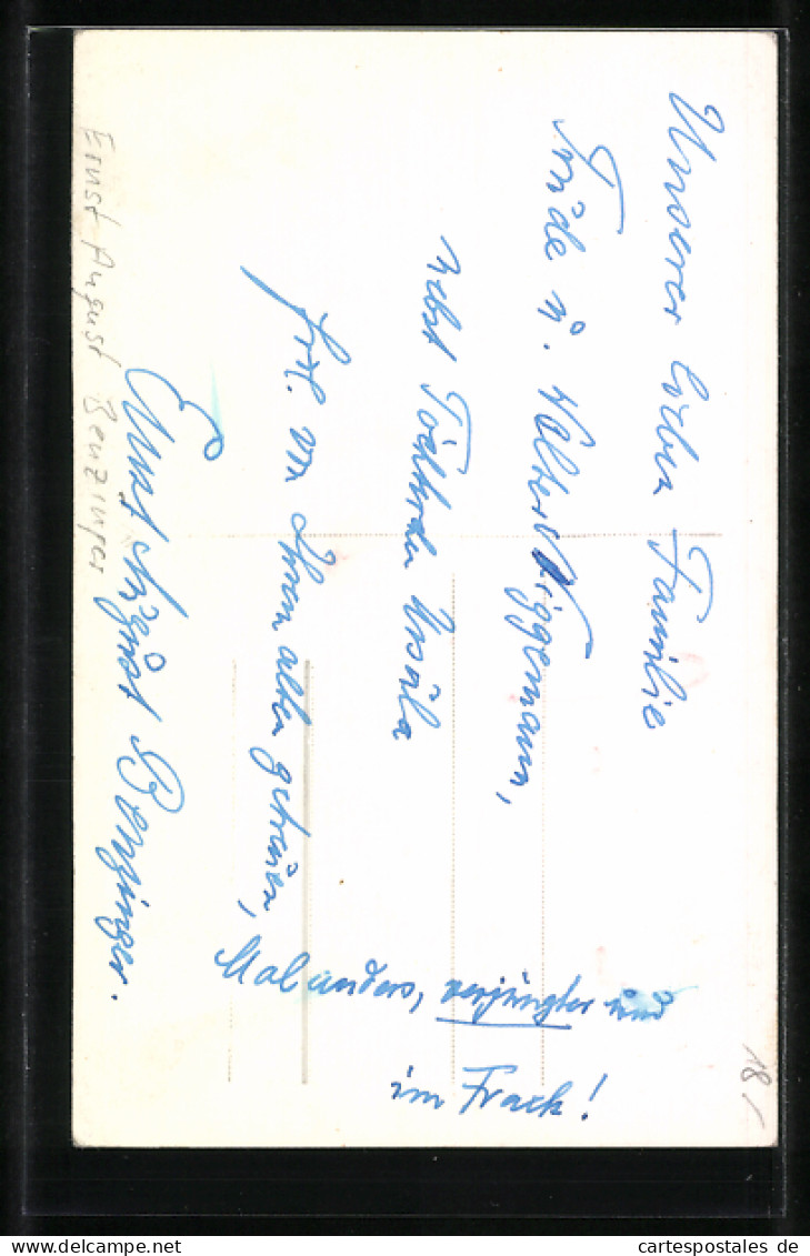 AK Schauspieler Ernst August Benzinger Mit Autograph Auf Der Rückseite  - Acteurs