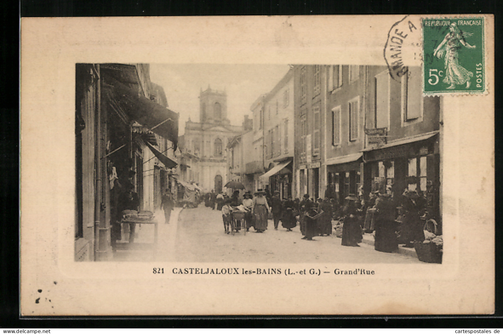 CPA Casteljaloux-les-Bains, Grand`Rue  - Casteljaloux